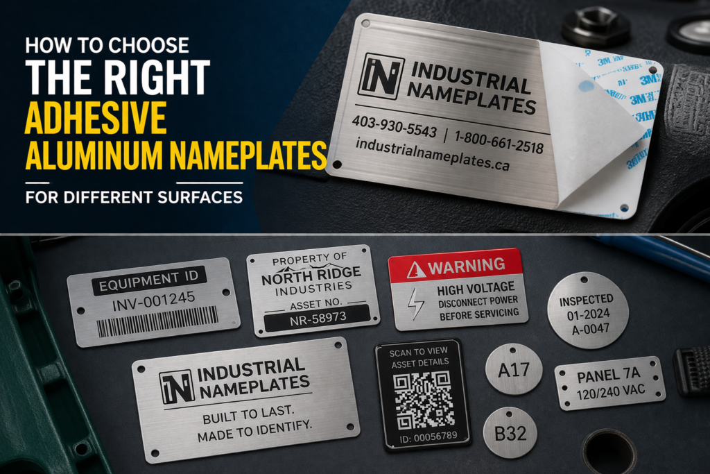 Adhesive Aluminum Nameplates